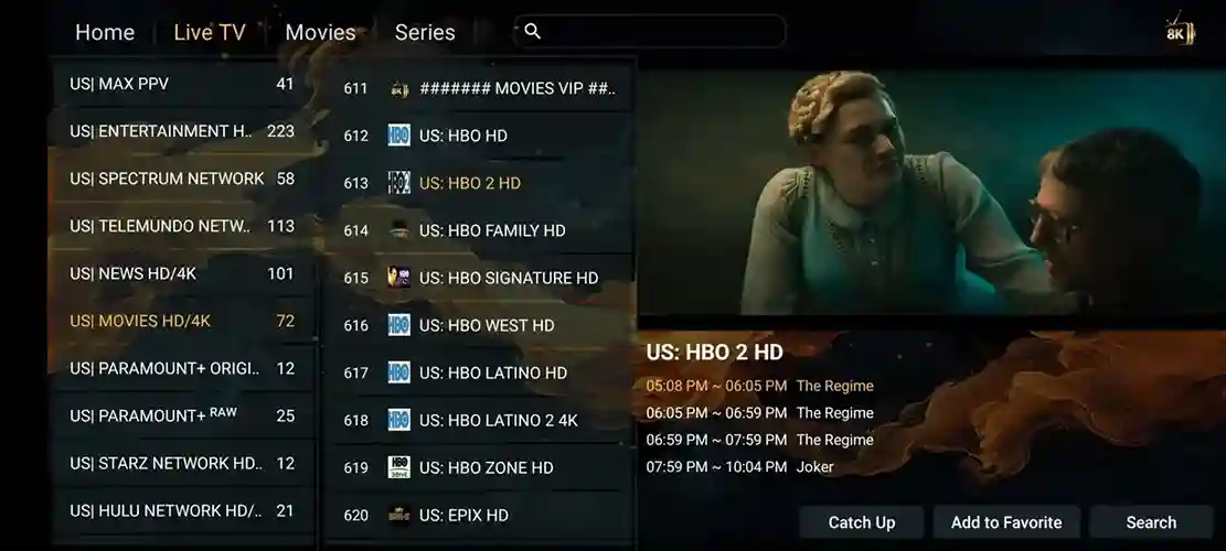 Preview 1 - Nartiel 8K IPTV Premium IPTV Subscription