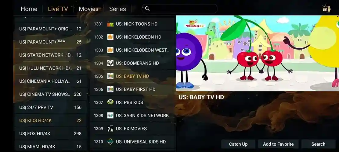 Preview 3 - Nartiel 8K IPTV Premium IPTV Subscription